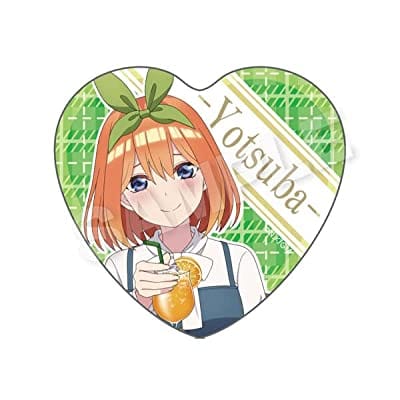 五等分の花嫁 ハート型缶バッジ 中野四葉 ランチデートver.