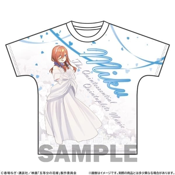 映画「五等分の花嫁」 フルグラフィックTシャツ エンディングVer. 中野三玖 L