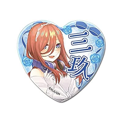 『五等分の花嫁』 第4弾 ハート型缶バッジ WC (三玖)