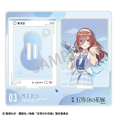 五等分の花嫁 フレームアクリルスタンド 中野三玖 バブルガン