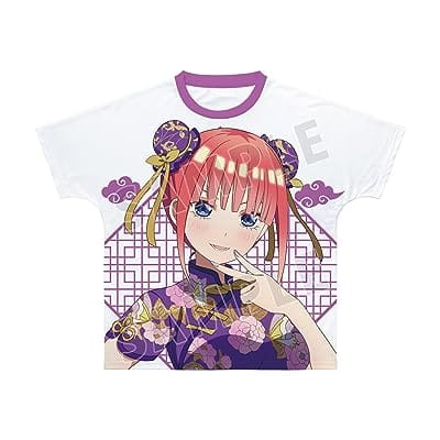 五等分の花嫁 描き下ろしイラスト 中野二乃 チャイナドレスver. フルグラフィックTシャツ ユニセックス XL