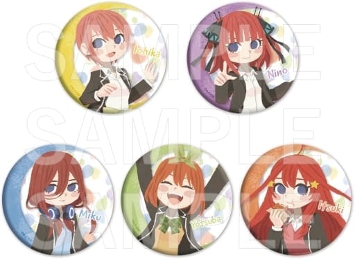 五等分の花嫁 缶バッジセット 描き起こしデフォルメ 五つ子