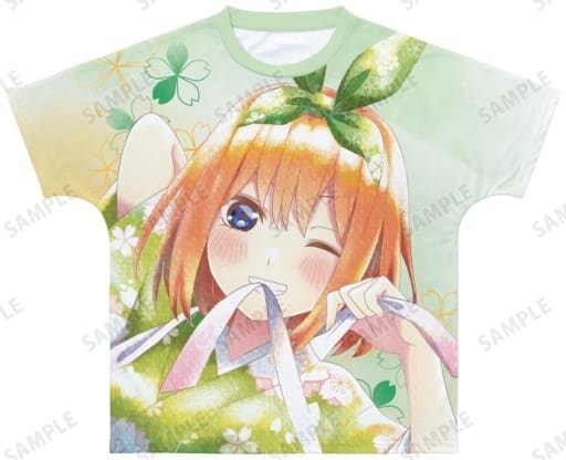 五等分の花嫁 描き下ろしイラスト 中野四葉 桜和装ver. Ani-Art aqua label フルグラフィックTシャツユニセックス XXL