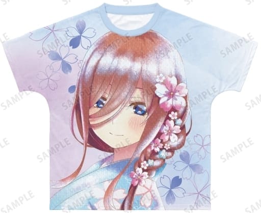 五等分の花嫁 描き下ろしイラスト 中野三玖 桜和装ver. Ani-Art aqua label フルグラフィックTシャツユニセックス S