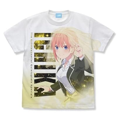 五等分の花嫁∽ 中野一花 フルグラフィックTシャツ/WHITE-M