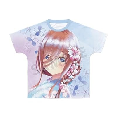 五等分の花嫁 描き下ろしイラスト 中野三玖 桜和装ver. Ani-Art aqua label フルグラフィックTシャツユニセックス XL