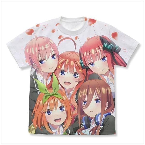 五等分の花嫁 フルグラフィックTシャツ/WHITE-S :五等分の花嫁