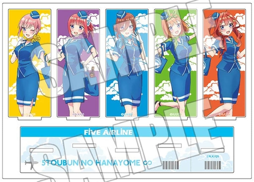 五等分の花嫁∽ アクリルスタンドプレート<FIVE Memories FIVE AIRLINE>