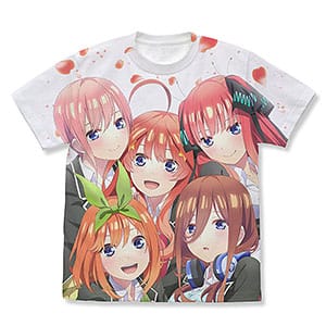 五等分の花嫁   フルグラフィックTシャツ/WHITE-S