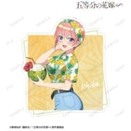 五等分の花嫁∽ 描き下ろし 中野一花 アロハシャツver. トラベルステッカー>