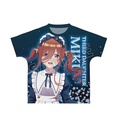 五等分の花嫁∽ 描き下ろし 中野三玖 星空メイドver. フルグラフィックTシャツユニセックス(サイズ/XXS)