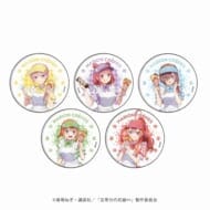 五等分の花嫁∽ ホログラム缶バッジ 57mm 01 クレープ店員ver. 描き下ろしイラスト 5個入り1BOX