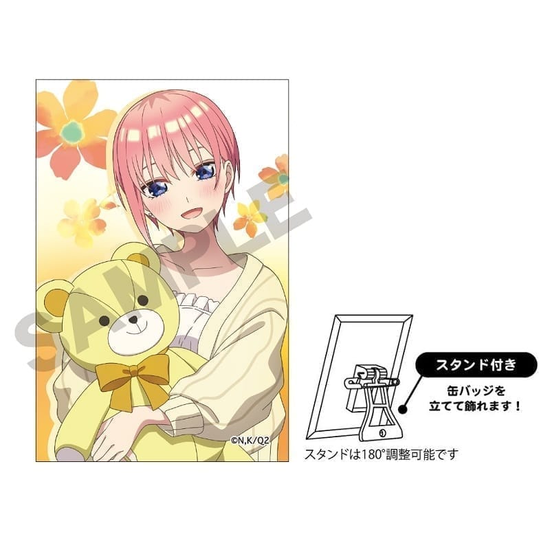 五等分の花嫁 【再販予約4月中旬発送】 アート缶バッジ_一花/ぬいぐるみ抱っこ(立ち絵)