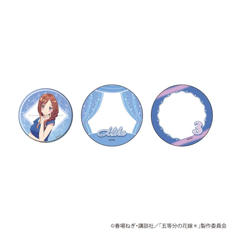 五等分の花嫁* 65mm缶バッジ&缶デコカバー2枚セット 03 三玖 公式イラスト