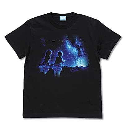 ヘブンバーンズレッド 星空の茅森と蒼井 Tシャツ ブラック Lサイズ