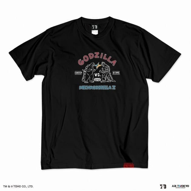 ゴジラ 70周年記念 平成・VS シリーズ シーンイラストTシャツ 4(ゴジラ VS メカゴジラ) XL