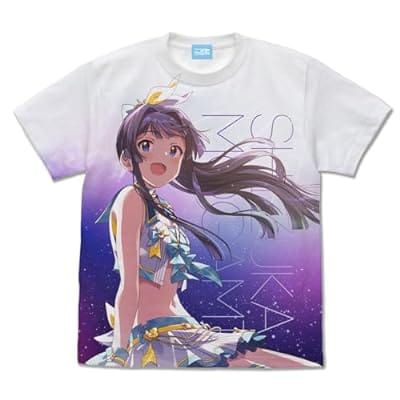 アイドルマスター ミリオンライブ! 都会の空に思うのは 最上静香 フルグラフィックTシャツ/WHITE-XL