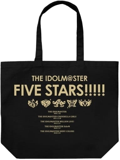 アイドルマスターシリーズ THE IDOLM@STER FIVE STARS!!!!! ラージトート BLACK