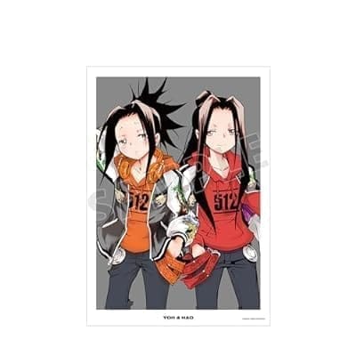 SHAMAN KING 描き下ろしイラスト 麻倉 葉&ハオ A3マット加工ポスター