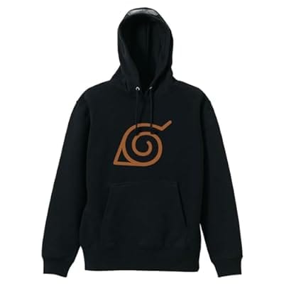 NARUTO-ナルト- 疾風伝 木ノ葉隠れの里 プルオーバーパーカー/BLACK-L