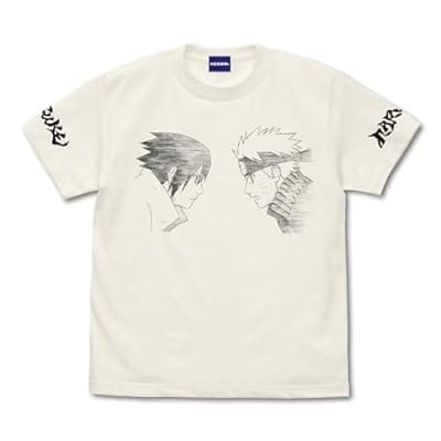 NARUTO-ナルト- 疾風伝 ナルト&サスケ Tシャツ/VANILLA WHITE-XL