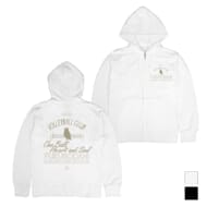 ハイキュー!! 梟谷学園高校バレーボール部 ジップパーカー/WHITE-XL>