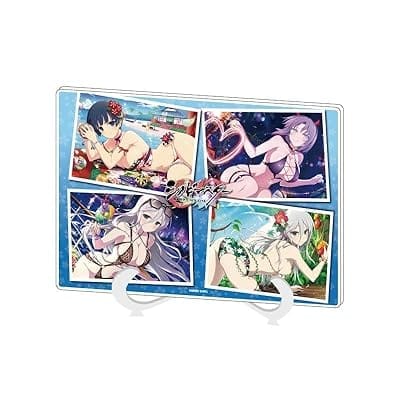 シノビマスター 閃乱カグラ LINK アクリルアートボード A5サイズ 01 夜桜&雪泉&月光&閃光 公式イラスト