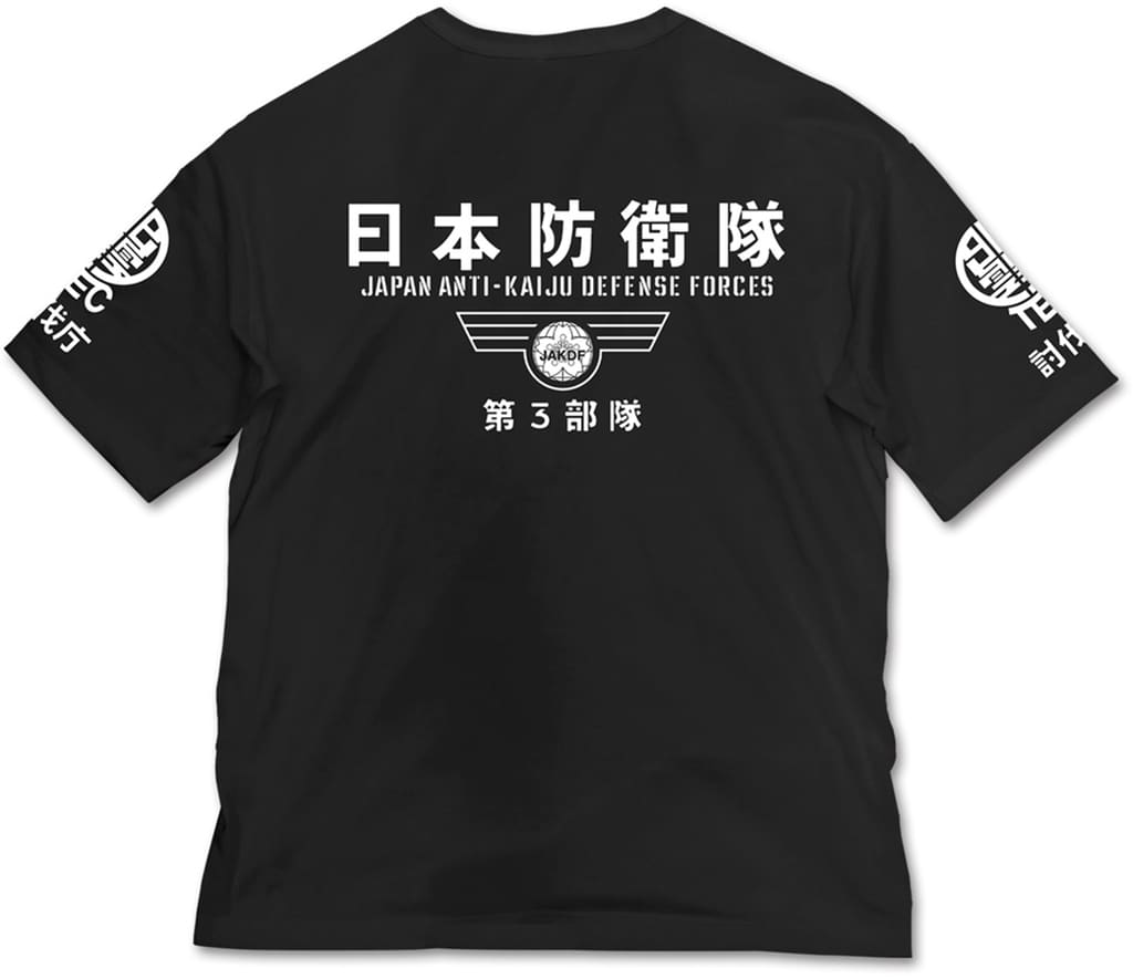 怪獣8号 第3部隊 ビッグシルエットTシャツ/BLACK-XL