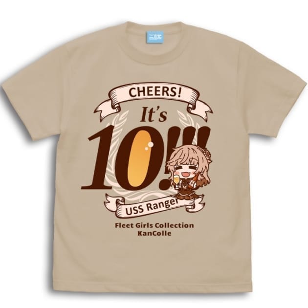 艦隊これくしょん -艦これ- レンジャー It’s 10!!! Tシャツ/LIGHT BEIGE-XL