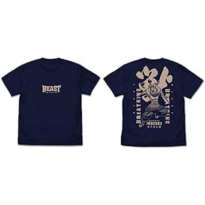 鬼滅の刃 無限列車編 獣の呼吸 嘴平伊之助 Tシャツ/NAVY-M