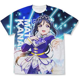 ラブライブ!サンシャイン!! 松浦果南 フルグラフィックTシャツ Over the Rainbow Ver./WHITE-XL