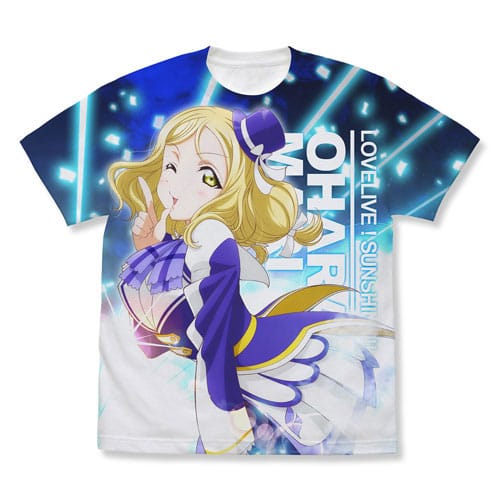 ラブライブ!サンシャイン!! 小原鞠莉 フルグラフィックTシャツ Over the Rainbow Ver./WHITE-L