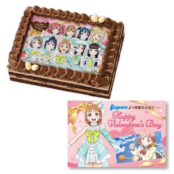 [キャラデコプリントケーキ バレンタイン]ラブライブ!サンシャイン!! 高海千歌(メッセージカード付)