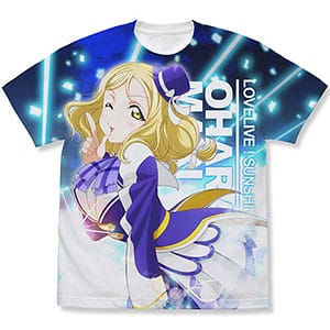 ラブライブ!サンシャイン!! 小原鞠莉 フルグラフィックTシャツ Over the Rainbow Ver./WHITE-S