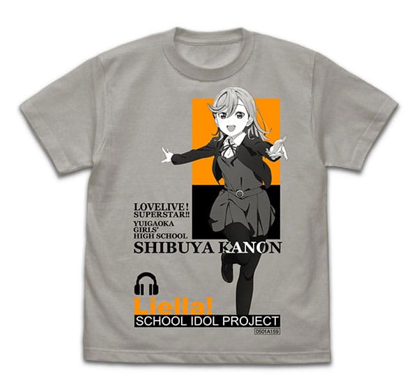 ラブライブ!スーパースター!! 澁谷かのん Tシャツ/LIGHT GRAY-XL