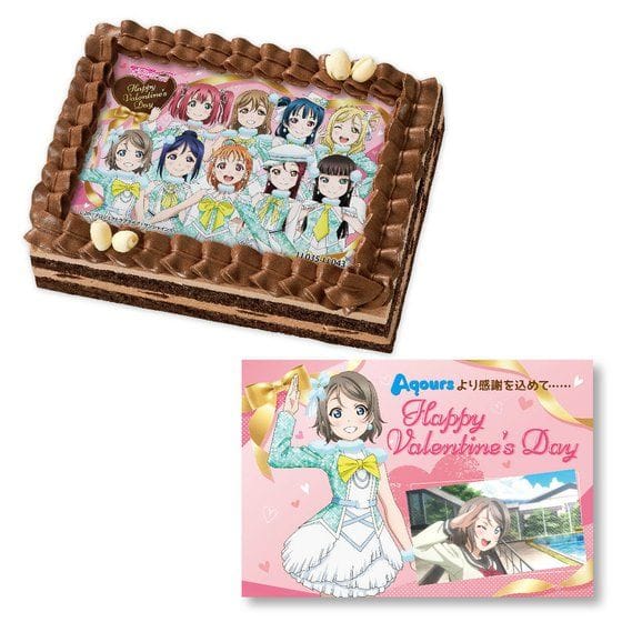 [キャラデコプリントケーキ バレンタイン]ラブライブ!サンシャイン!! 渡辺曜(メッセージカード付)