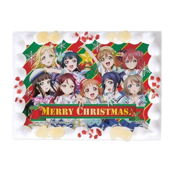 キャラデコプリントケーキ ラブライブ!サンシャイン!! Aqours(クリスマスver.)