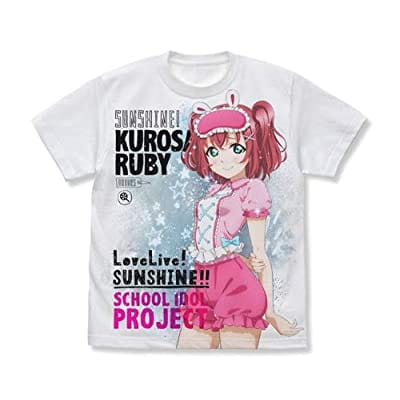 ラブライブ!サンシャイン!! 黒澤ルビィ フルグラフィックTシャツ パジャマVer./WHITE-L