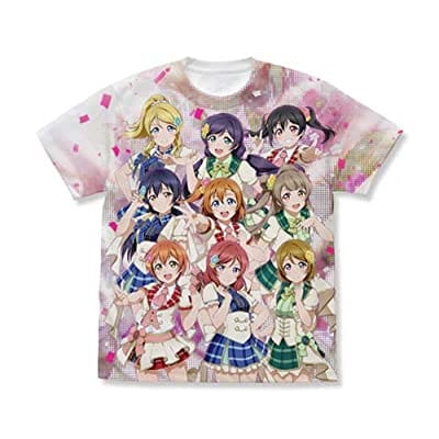 ラブライブ! μ’s フルグラフィックTシャツ/WHITE-L(再販)