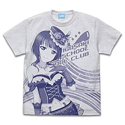 ラブライブ!虹ヶ咲学園スクールアイドル同好会 朝香果林 オールプリントTシャツ アッシュ Lサイズ