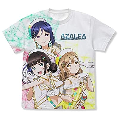 ラブライブ!サンシャイン!! AZALEA フルグラフィックTシャツ ホワイト Sサイズ