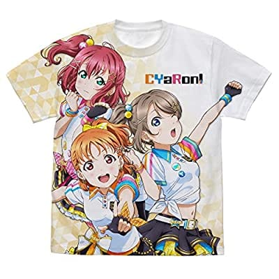 ラブライブ!サンシャイン!! CYaRon! フルグラフィックTシャツ ホワイト Mサイズ