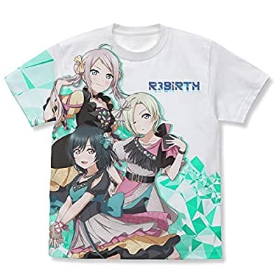 ラブライブ!虹ヶ咲学園スクールアイドル同好会 R3BIRTH フルグラフィックTシャツ ホワイト Mサイズ