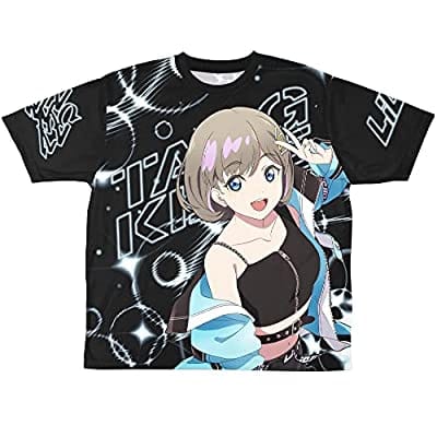 ラブライブ!スーパースター!! 唐可可 描き下ろし両面フルグラフィックTシャツ ブラック Lサイズ