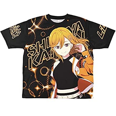 ラブライブ!スーパースター!! 澁谷かのん 描き下ろし両面フルグラフィックTシャツ ブラック Lサイズ