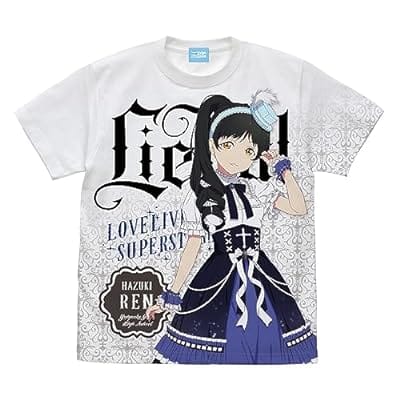 ラブライブ!スーパースター!! 描き下ろし 葉月 恋 フルグラフィックTシャツ ロリータファッション Ver./WHITE-XL