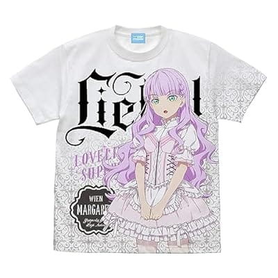 ラブライブ!スーパースター!! 描き下ろし ウィーン・マルガレーテ フルグラフィックTシャツ ロリータファッション Ver./WHITE-M