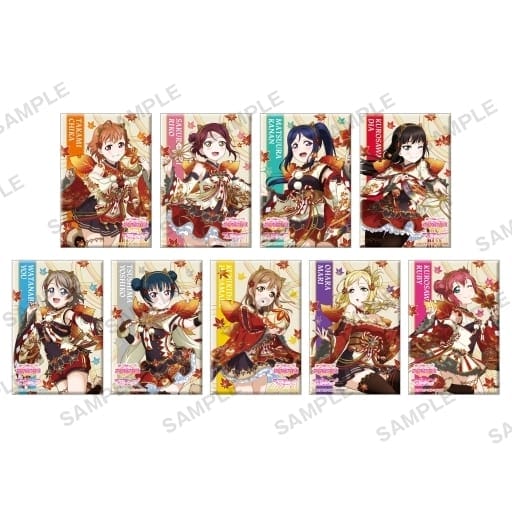 ラブライブ!スクールアイドルフェスティバル しかくい缶バッジコレクション Aqours 紅葉狩りver.