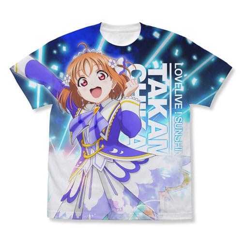 ラブライブ!サンシャイン!! 高海千歌 フルグラフィックTシャツ Over the Rainbow Ver./WHITE-M