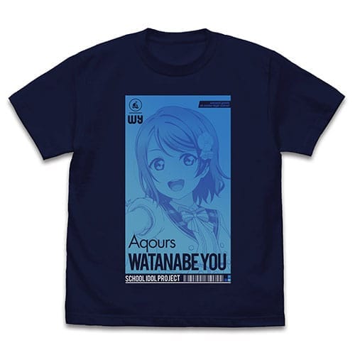 ラブライブ!サンシャイン!! 渡辺曜 Tシャツ ALL STARS Ver./NAVY-L(再販)